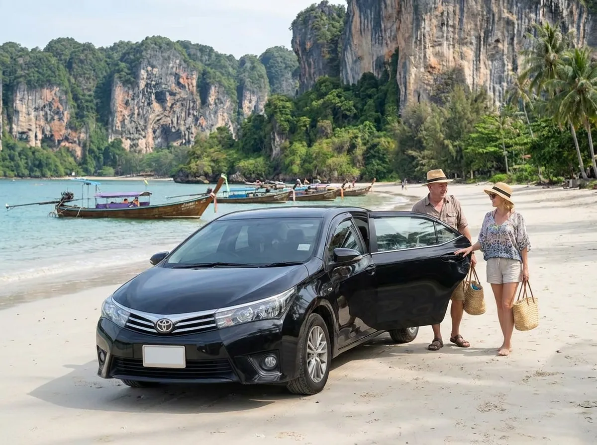 KRABITAXICAB private taxi with foreign travellers in Ao Nang, Krabi